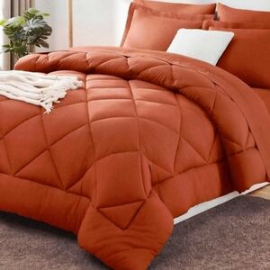 x7 KING Set 100% Microfiber Quilted Fluffy Soft Bedding Set ESSENTIALLY NEW READ